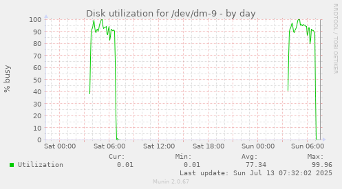 Disk utilization for /dev/dm-9