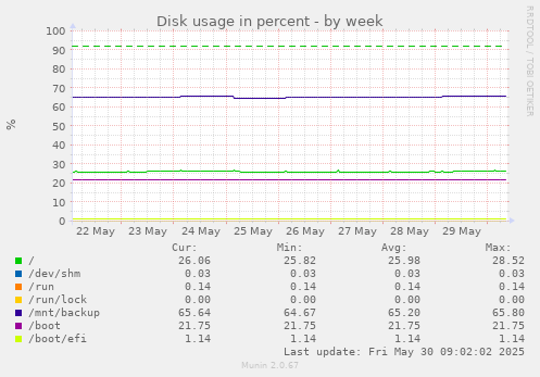 Disk usage in percent