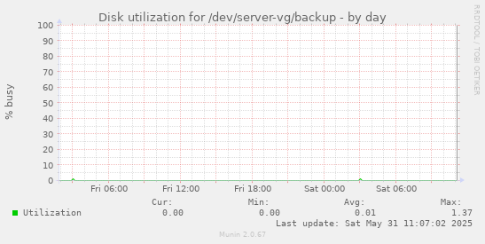 Disk utilization for /dev/server-vg/backup